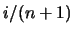 $i/(n+1)$