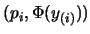 $(p_i, \Phi(y_{(i)}))$