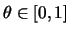 $\theta\in [0,1]$
