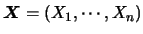 $\mbox{\mathversion{bold}{$X$}}=(X_1,\cdots,X_n)$