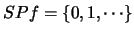 $SPf=\{0,1,\cdots\}$