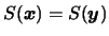 $S(\mbox{\mathversion{bold}{$x$}})=S(\mbox{\mathversion{bold}{$y$}})$