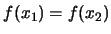 $f(x_1)=f(x_2)$