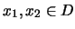 $ x_1,x_2\in D$