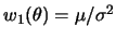 $w_1(\theta)=\mu/\sigma^2$