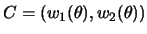 $C=(w_1(\theta), w_2(\theta))$