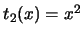$t_2(x)=x^2$