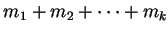 $m_1+m_2+\cdots+m_k$