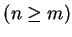 $(n\geq m)$