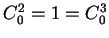 $C^2_0=1=C^3_0$